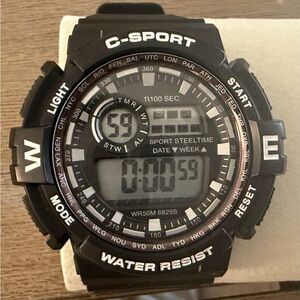 Black C-Sport Digital Watch